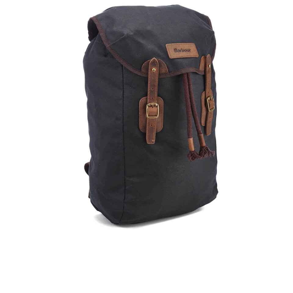 Barbour Men's Wax Leather Backpack - Navy