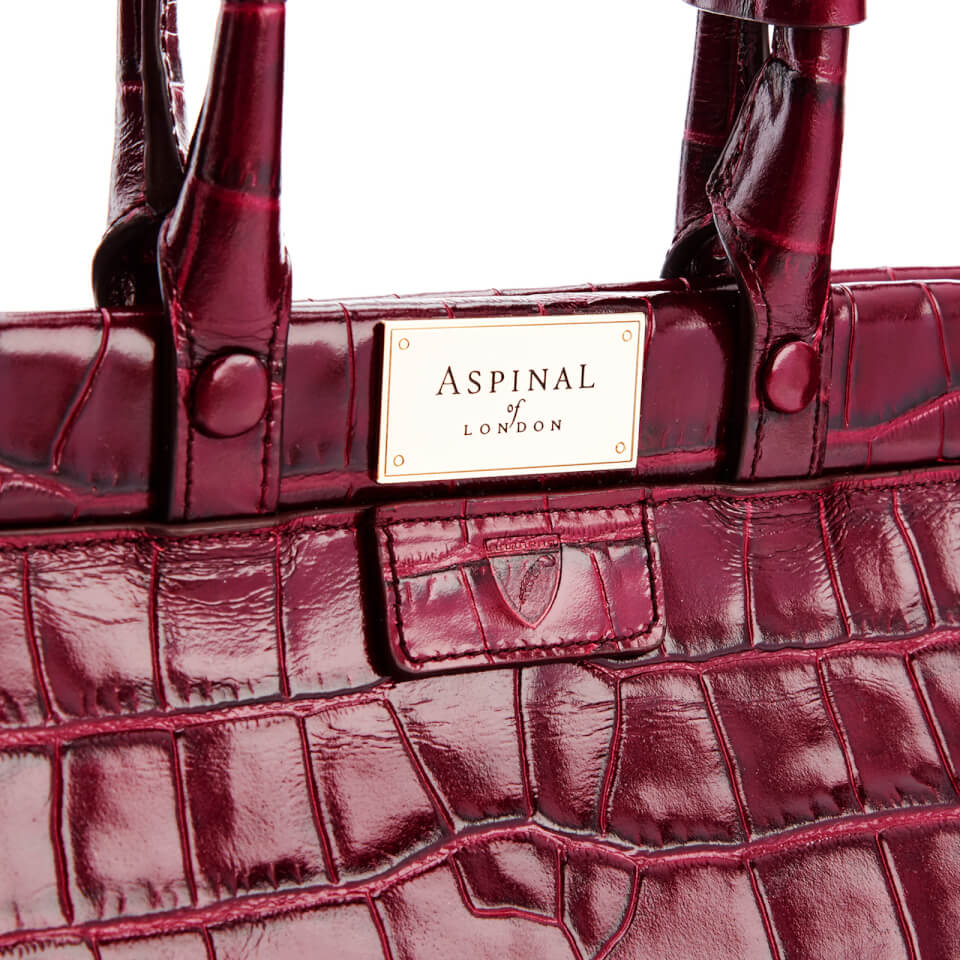 Aspinal of London Women's Florence Snap Bag Small Tote Bag - Bordeaux