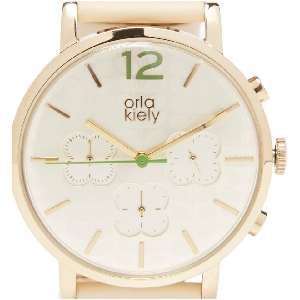 Orla Kiely Women's Frankie Leather Watch - Cream