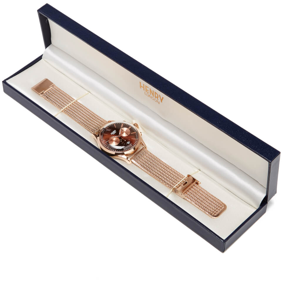 Henry London Harrow Chronograph Bracelet Watch - Rose Gold