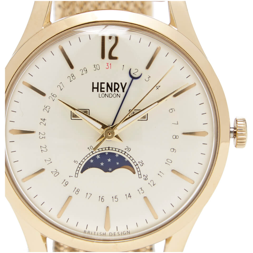 Henry London Westminster Moon Phase Watch - Gold
