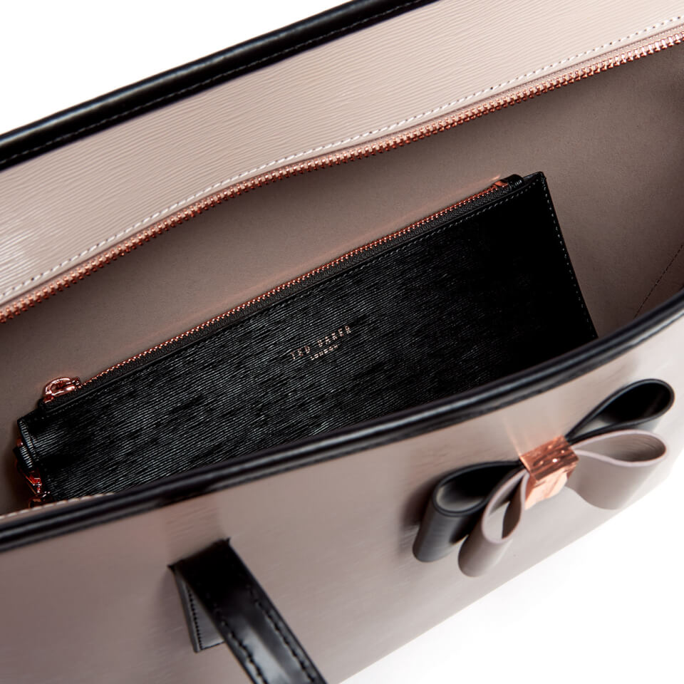 Ted Baker Women's Carilen Bow Detail Large Leather Shopper Bag - Mink