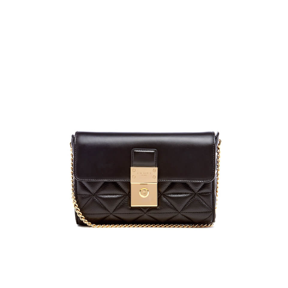 Ted Baker Women's Gloria Quilted Luggage Lock Cross Body Bag - Black
