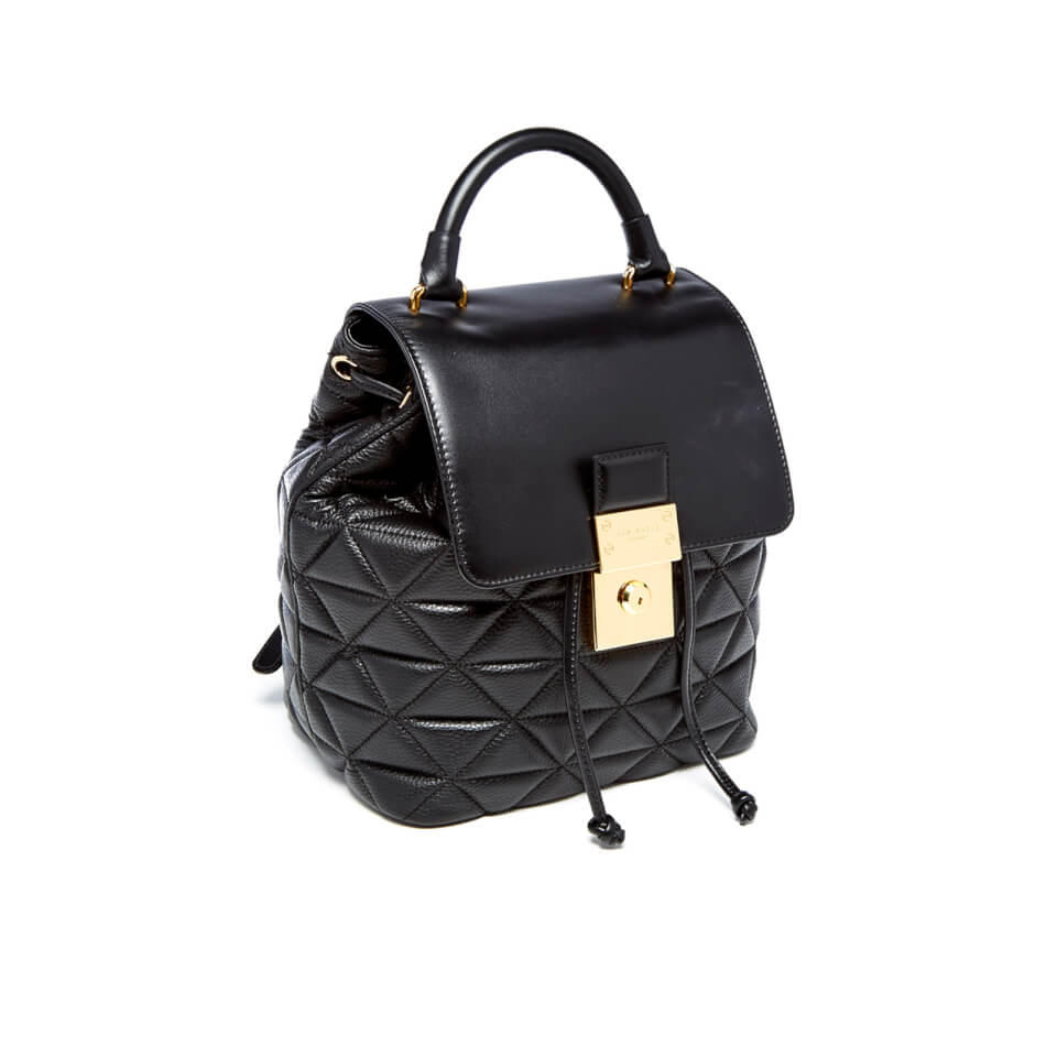 Ted Baker Women's Gaile Quilted Luggage Lock Backpack - Black