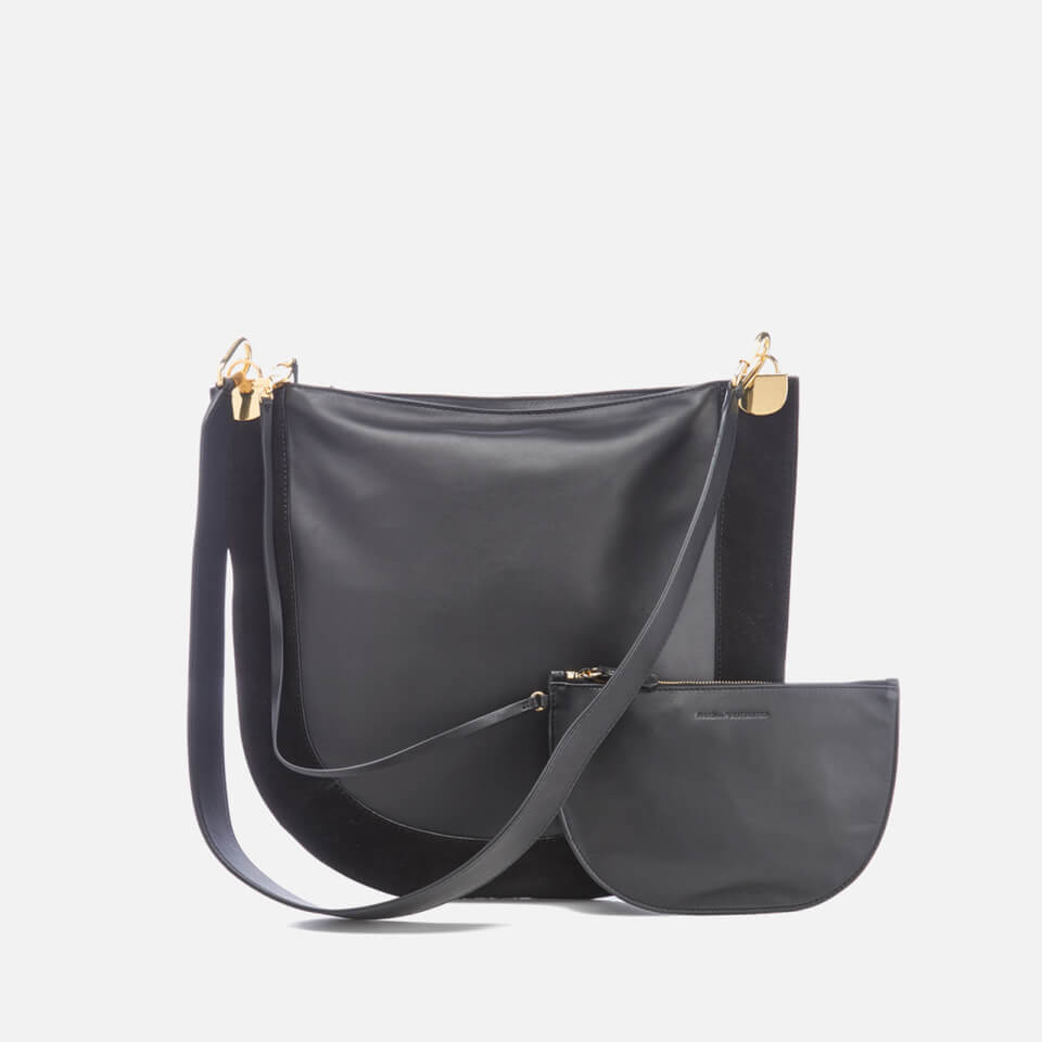 Diane von Furstenberg Women's Moon Leather/Suede Cross Body Bag - Black