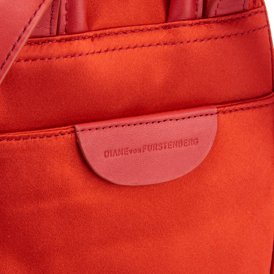 Diane von Furstenberg Women's Satin Backpack - Rust