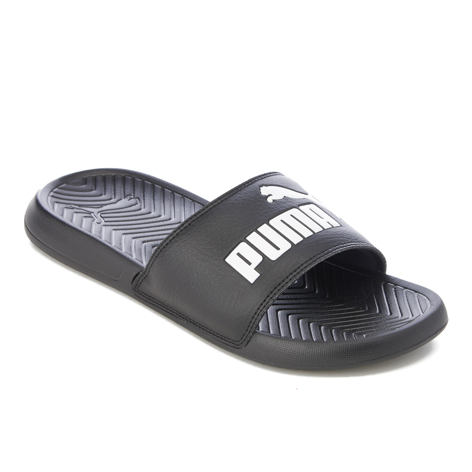 Puma Popcat Slide Sandals Black Black White Coggles