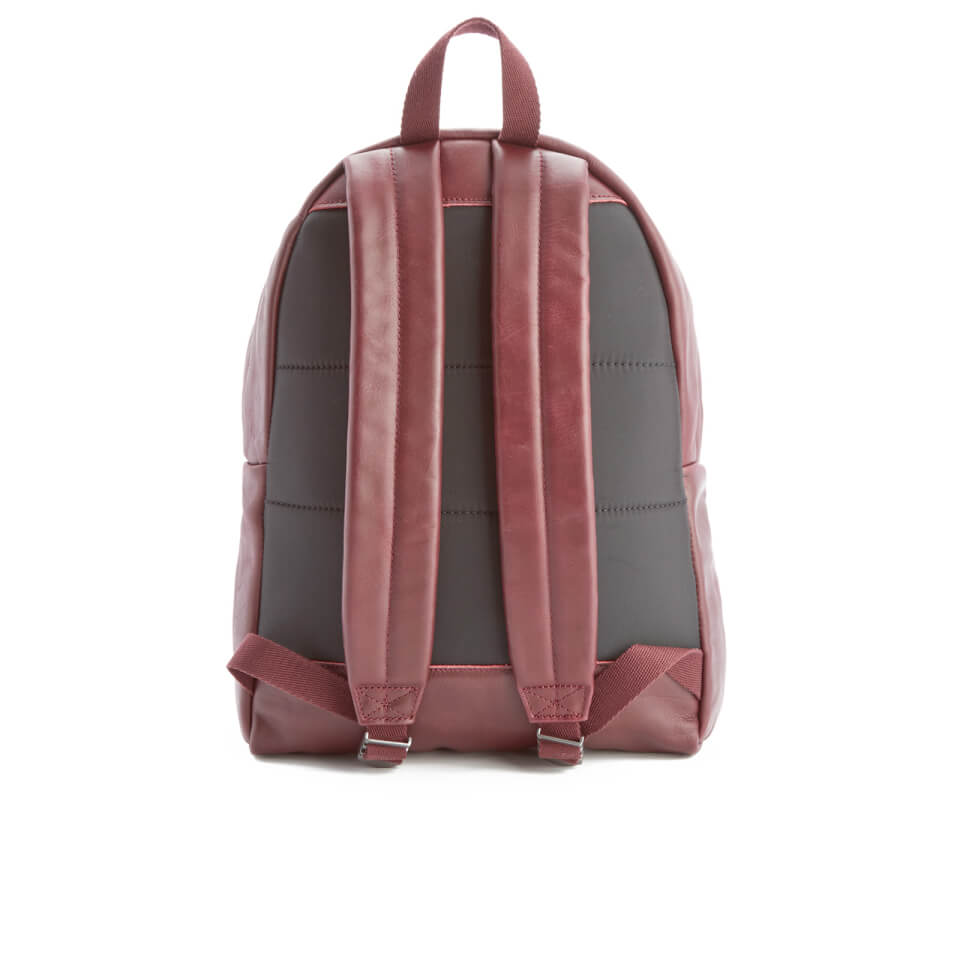 Eastpak Padded Pak'r Leather Backpack - Oxblood