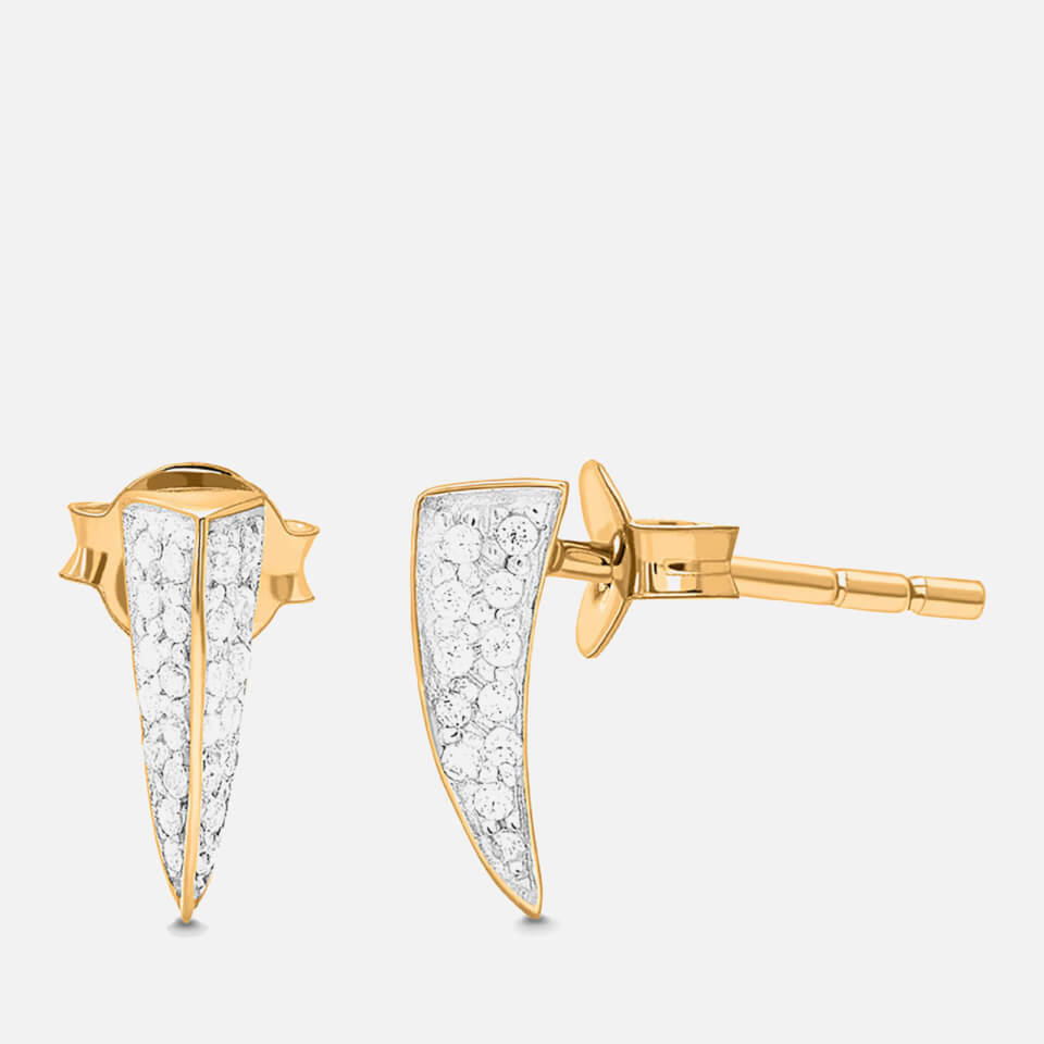 Missoma Women's Dagger Pave Stud Earrings - Gold