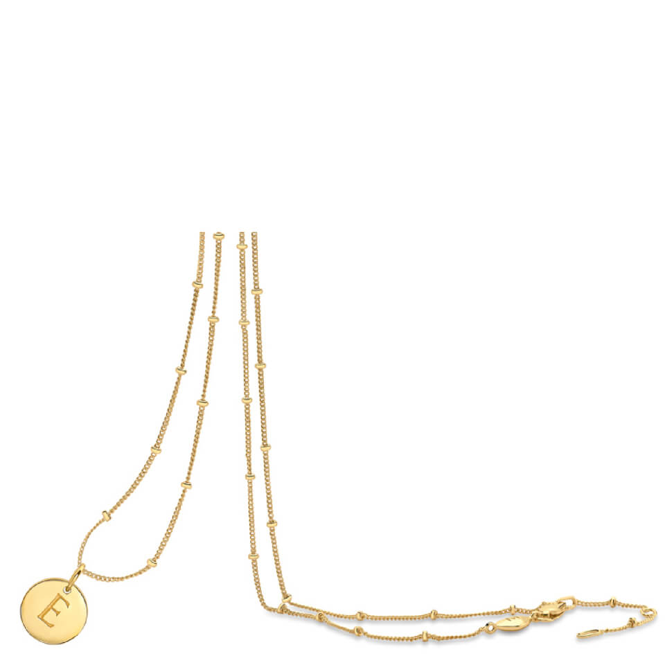Missoma Women's Initial Charm Necklace - E - Gold