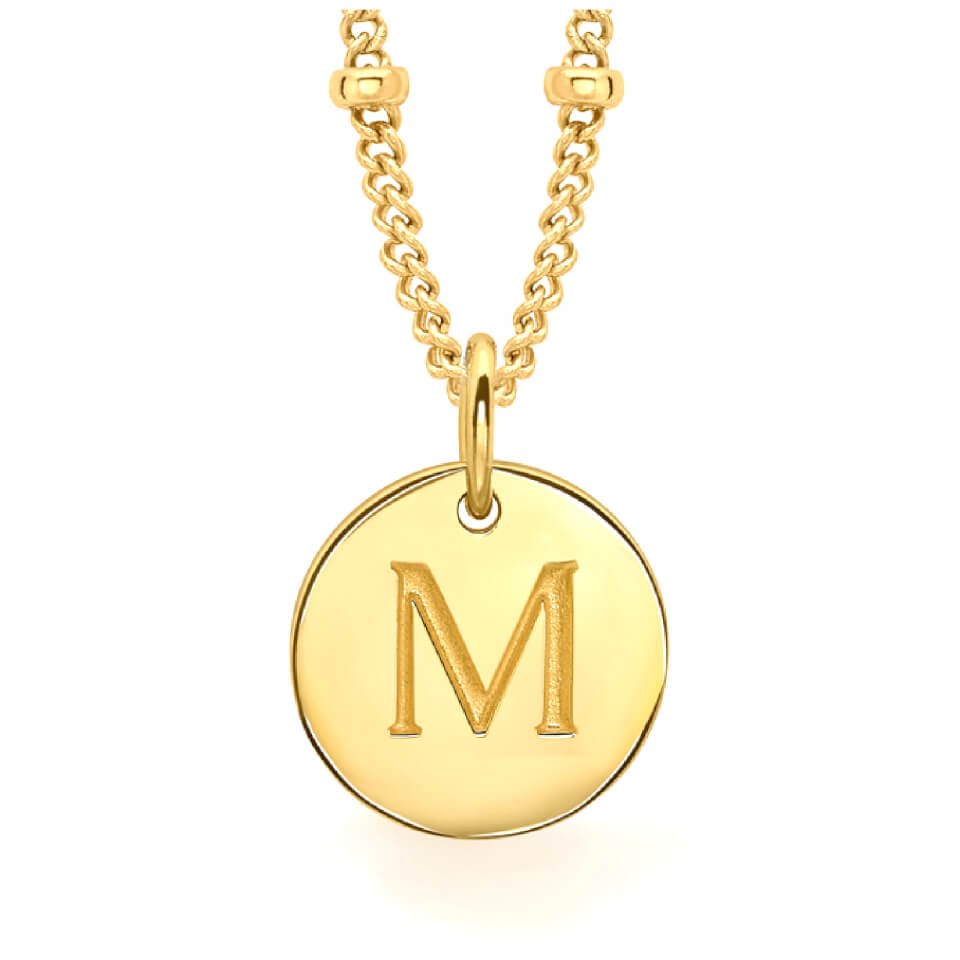 Missoma Women's Initial Charm Necklace - M - Gold
