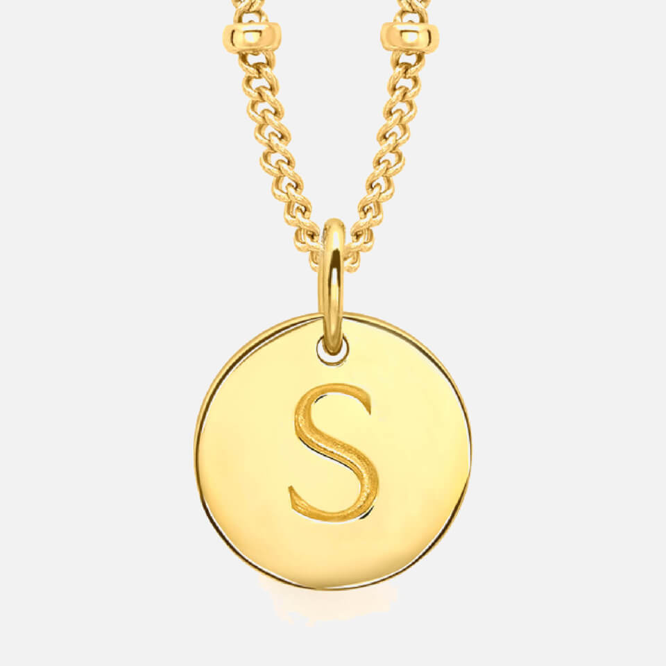 Missoma Women's Initial Charm Necklace - S - Gold