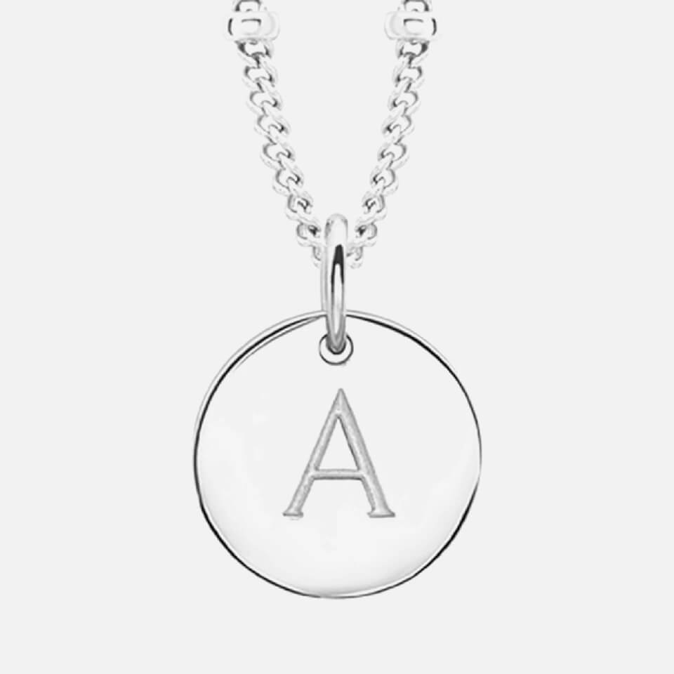 Missoma Women's Initial Charm Necklace - A - Silver