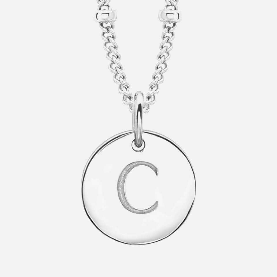 Missoma Women's Initial Charm Necklace - C - Silver