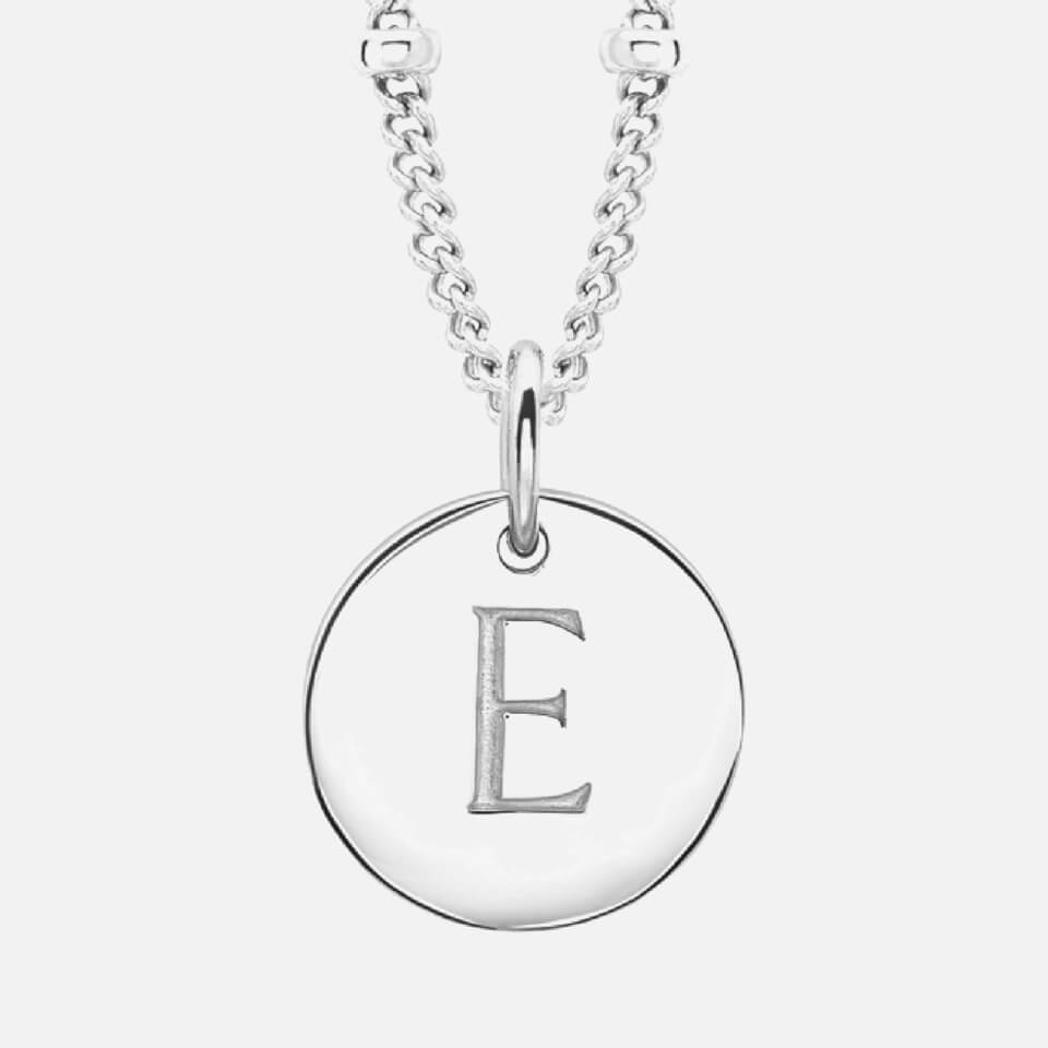 Missoma Women's Initial Charm Necklace - E - Silver