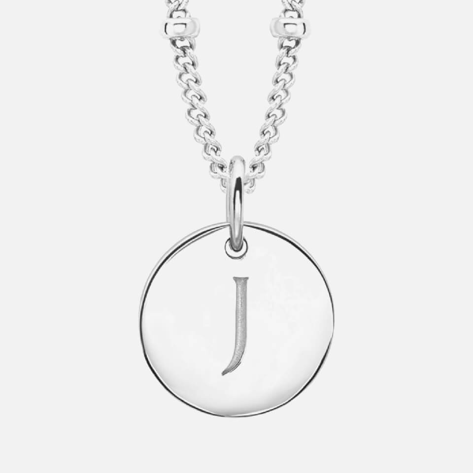 Missoma Women's Initial Charm Necklace - J - Silver