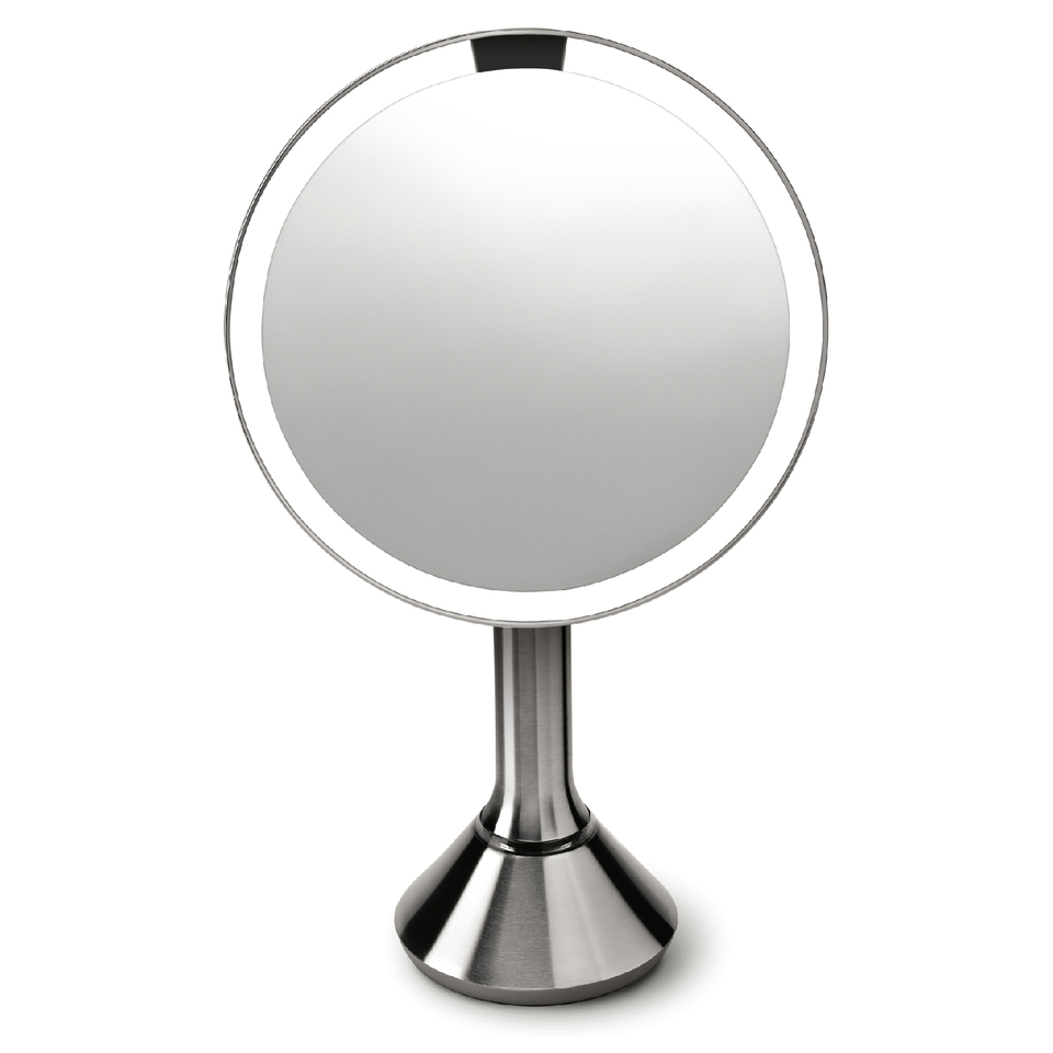 simplehuman Rechargeable Stainless Steel Sensor Mirror - 5x Magnification 20cm