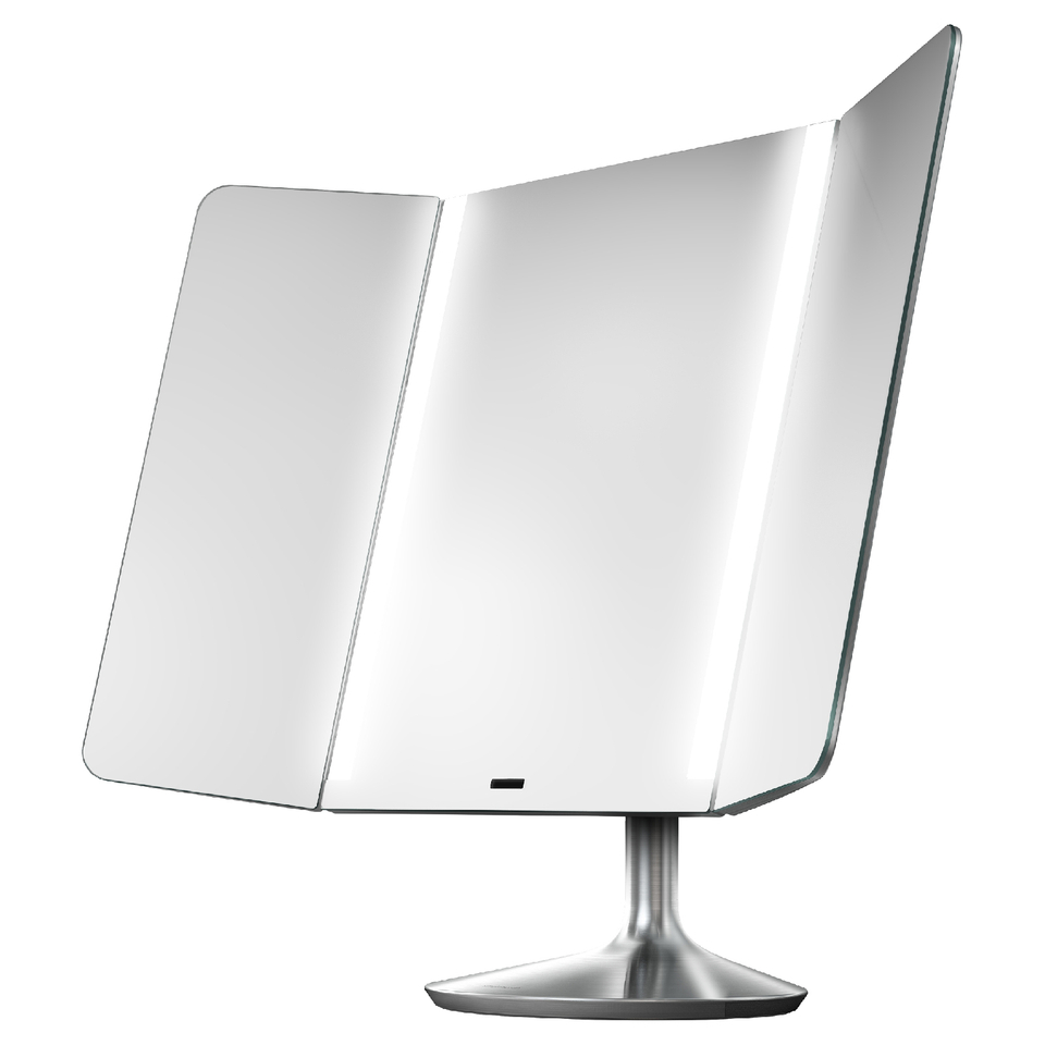 simplehuman Wide-View Rechargeable App-Enabled Stainless Steel Sensor Mirror