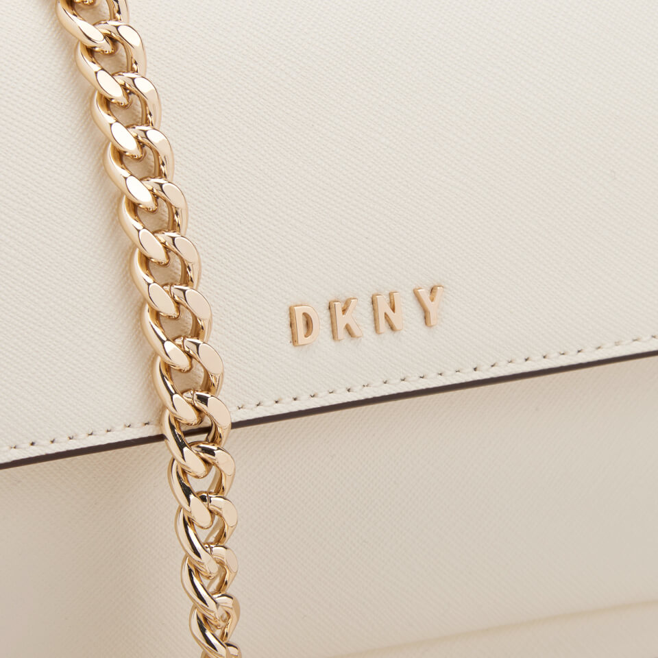 DKNY Women's Bryant Park Mini Flap Cross Body Bag - Cream