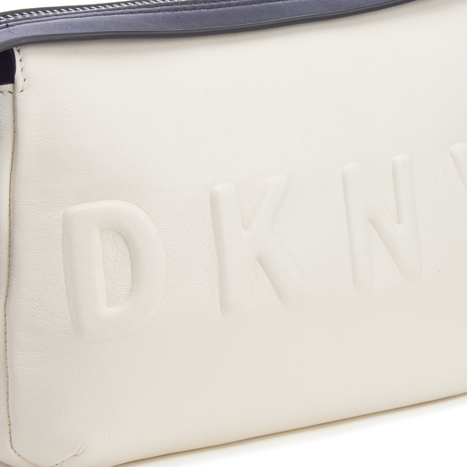 DKNY Women's Debossed Logo Cross Body Bag - Cream