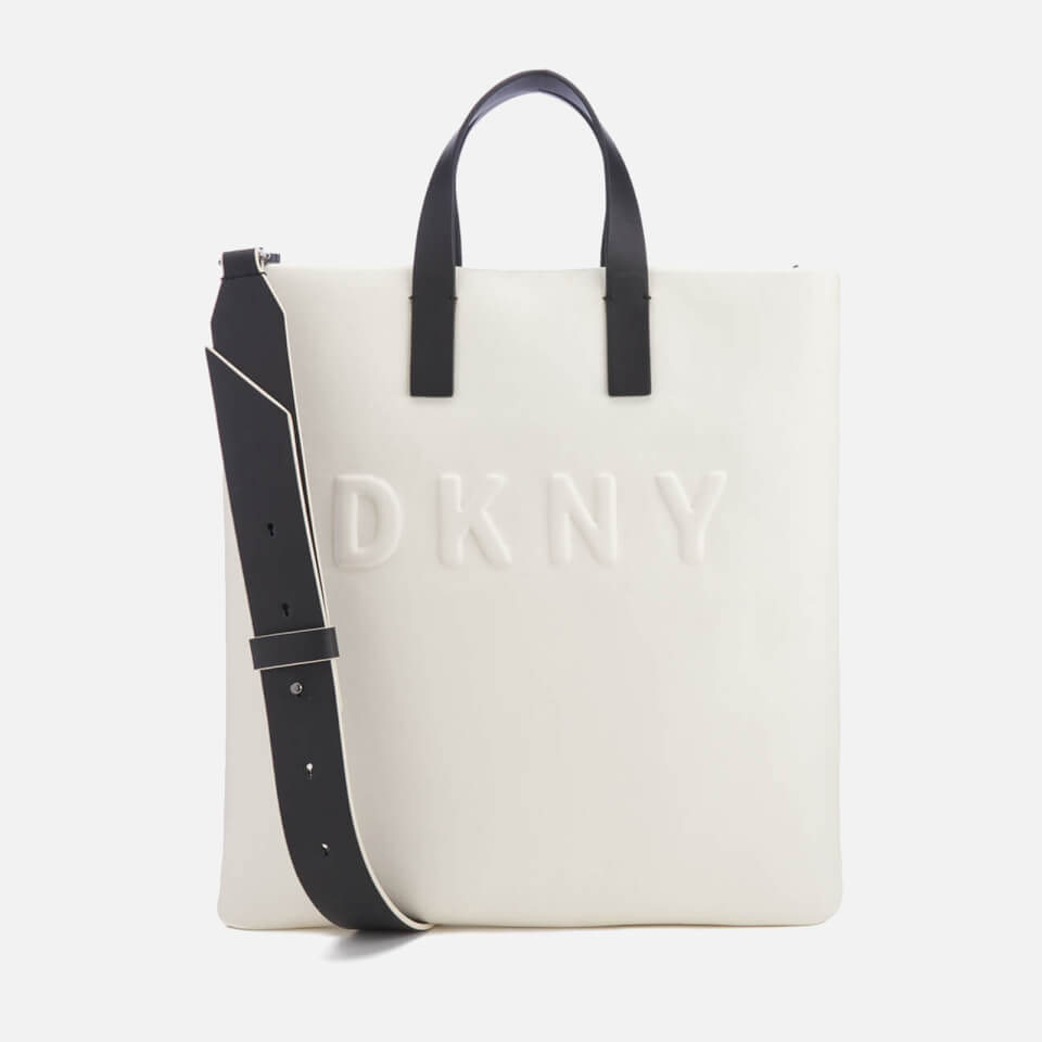 DKNY Women's Debossed Logo Tote Bag - Cream