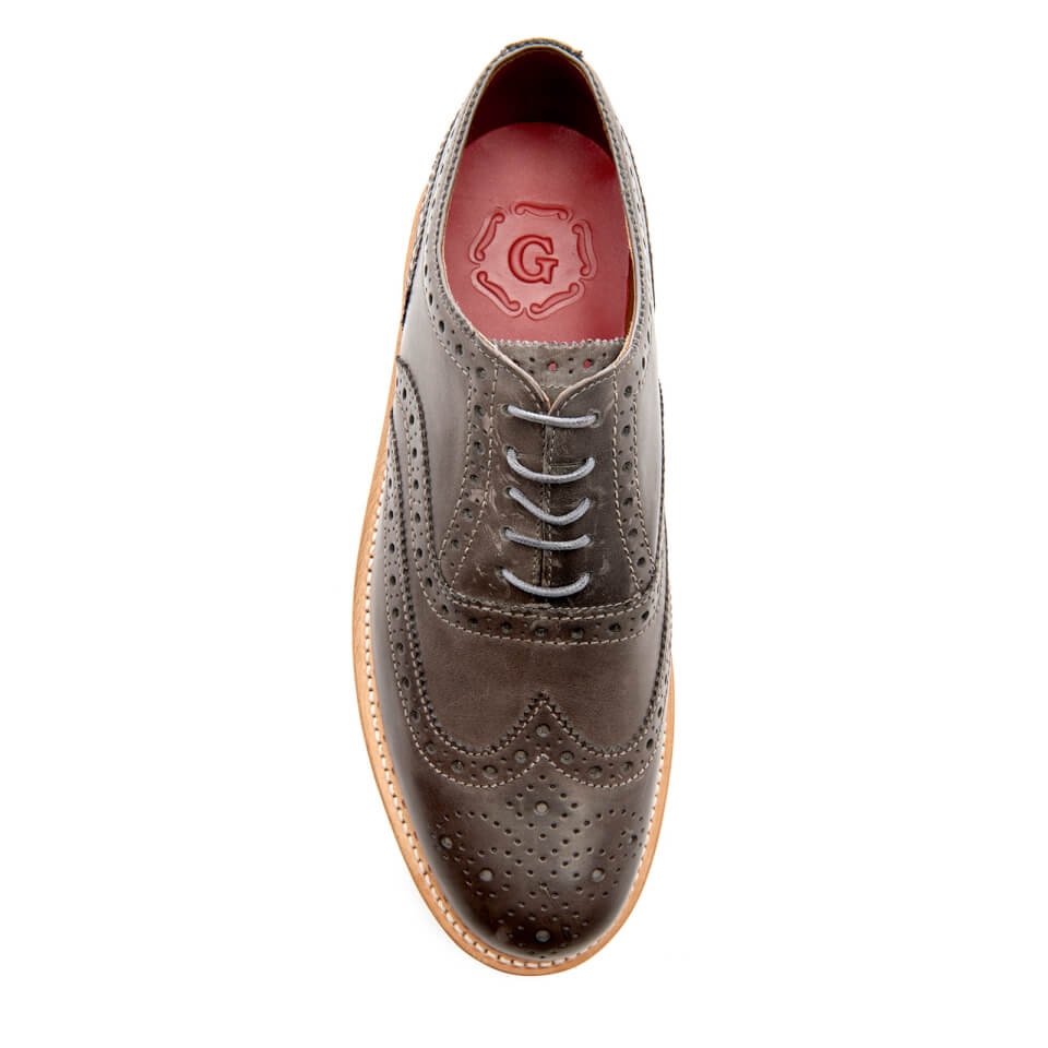 GRENSON グレンソン　STANLEY Stanley | Mens Oxford Brogue in Tan Calf Leather with a