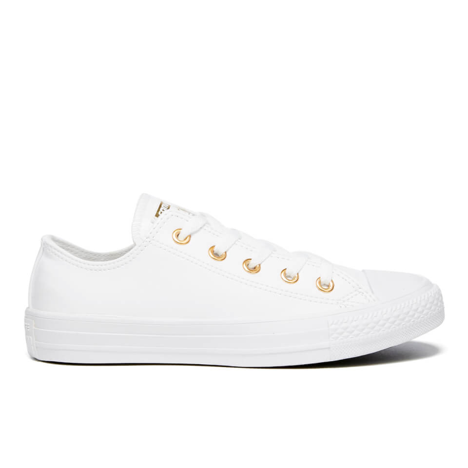 Converse all star white and gold shop