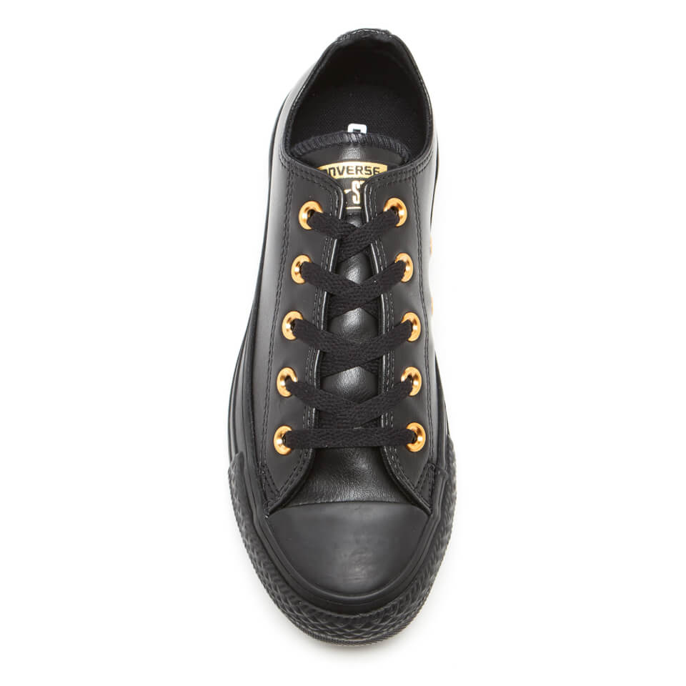Converse Women s Chuck Taylor All Star Ox Trainers Black Gold Coggles