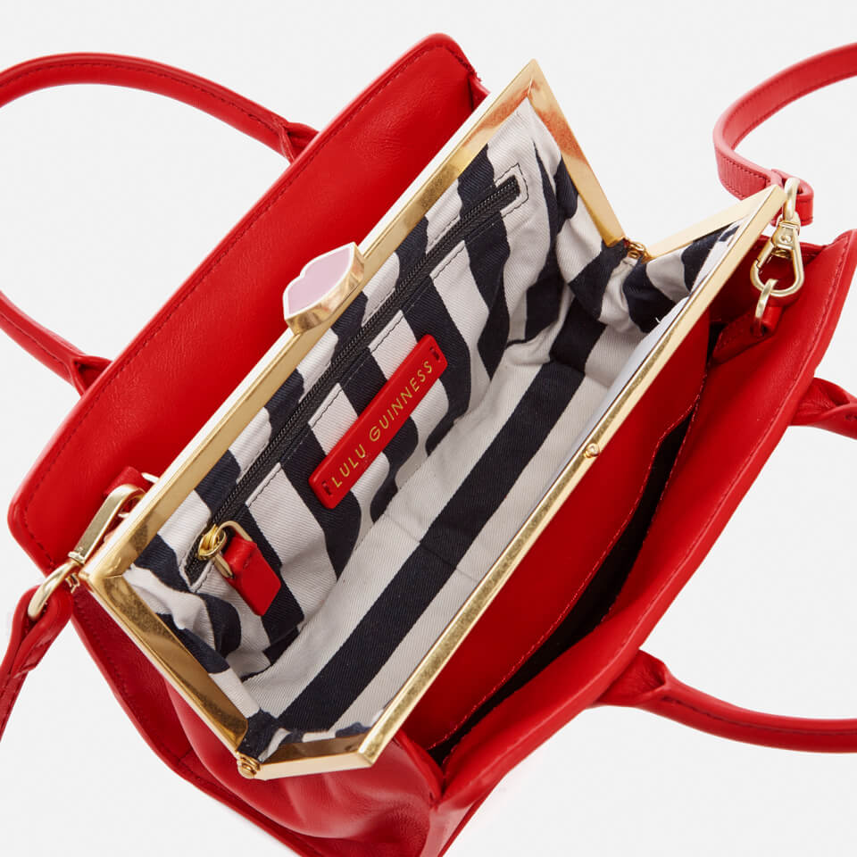 Lulu Guinness Women's Mini Daphne Smooth Leather Cross Body Bag - Red