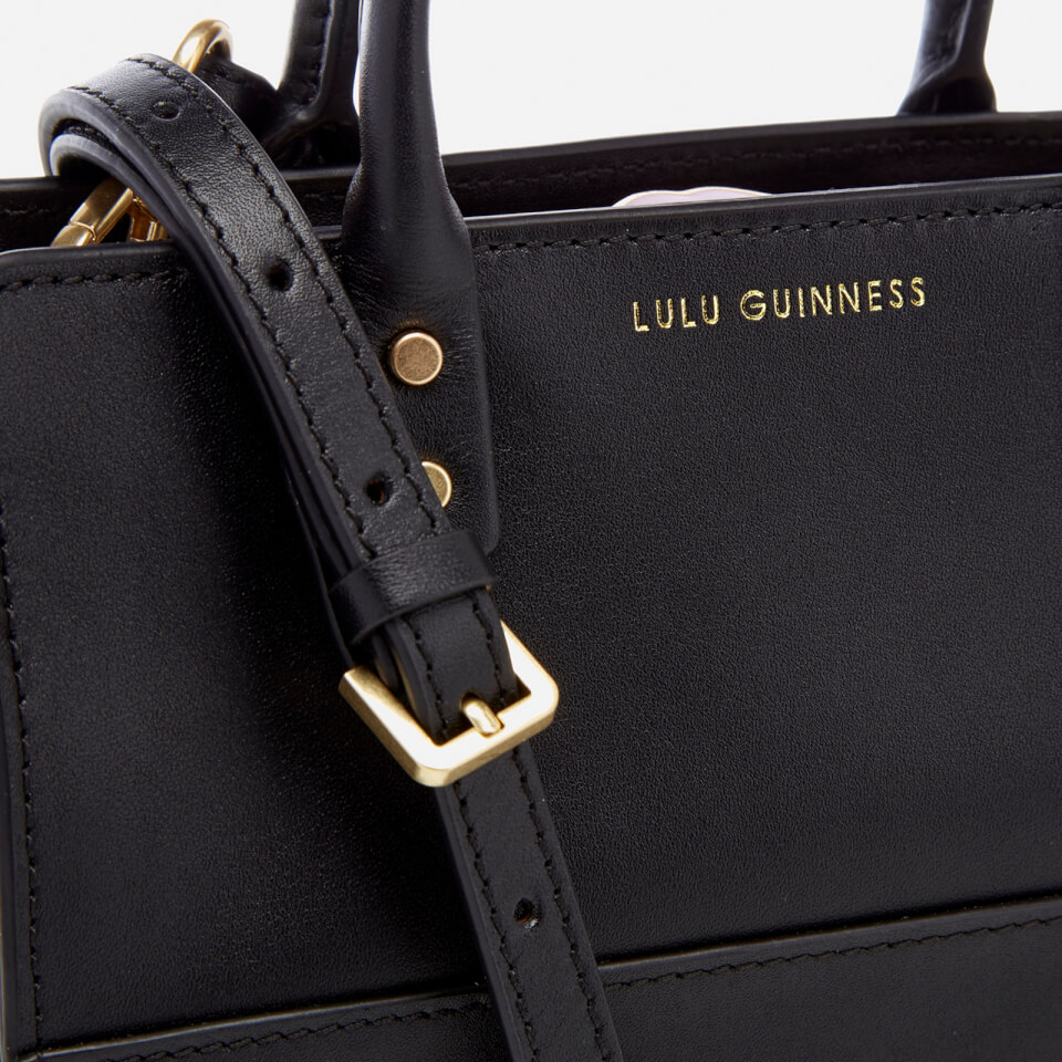 Lulu Guinness Women's Mini Daphne Smooth Leather Cross Body Bag - Black