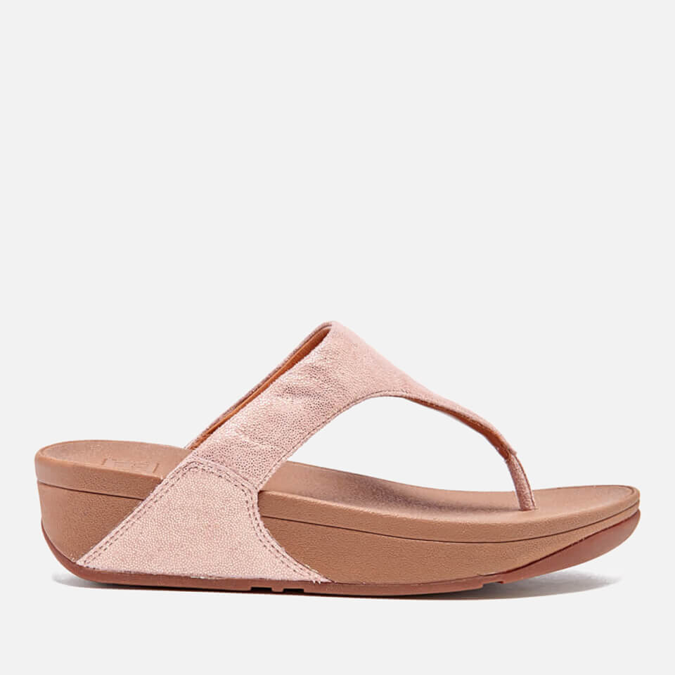 FitFlop Women s Shimmy Suede Toe Post Sandals Rose Gold Allsole