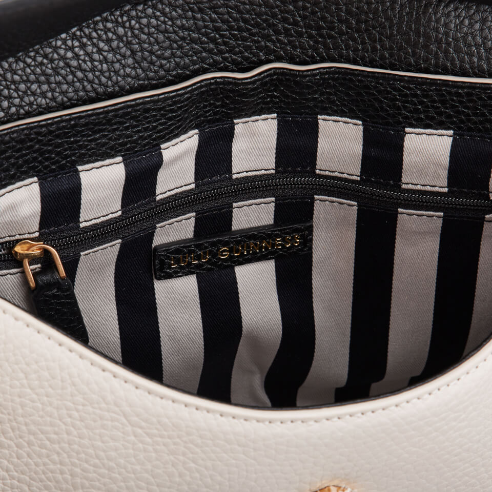 Lulu Guinness Women's Gertie Small Grainy Leather Cross Body Bag - Black Porcelain