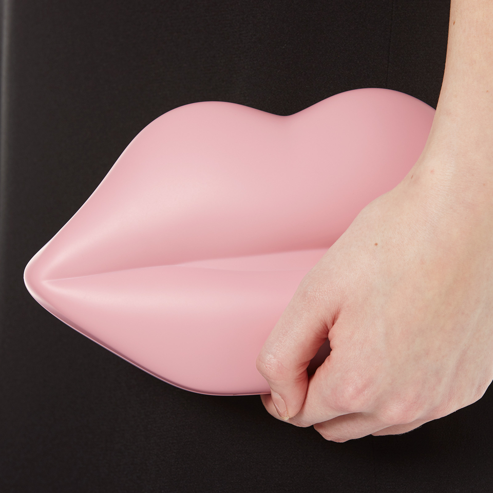 Lulu Guinness Women's Powdered Perspex Lips Clutch Bag - Rose Pink