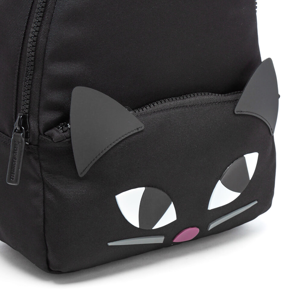 Lulu Guinness Women's Medium Kooky Cat Backpack - Black