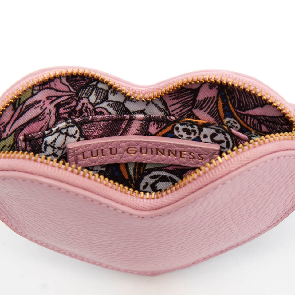 Lulu Guinness Women's Heart Shaped Small Coin Purse - Rose Pink