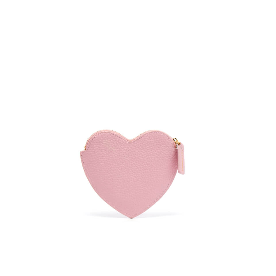 Lulu Guinness Women's Heart Shaped Small Coin Purse - Rose Pink