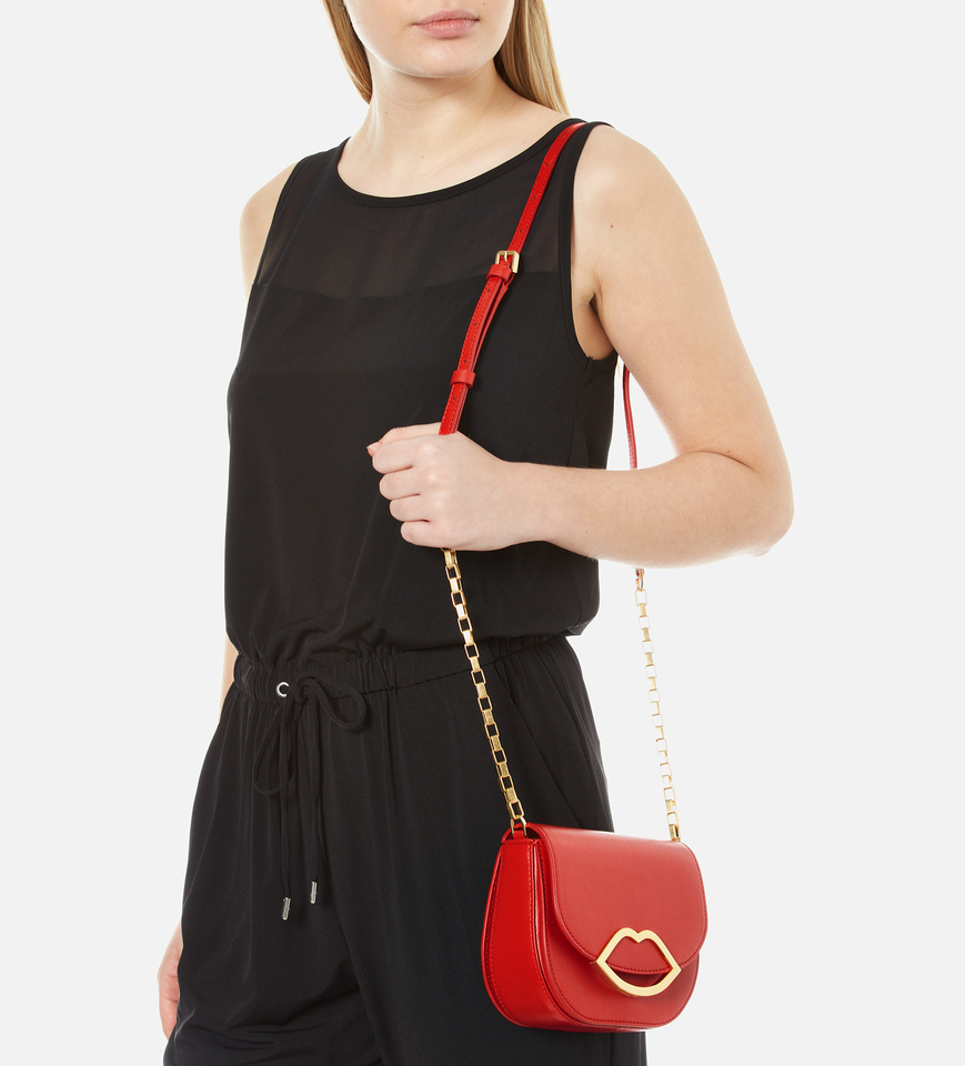 Lulu Guinness Women's Small Smooth Leather Amy Cross Body Bag - Coral