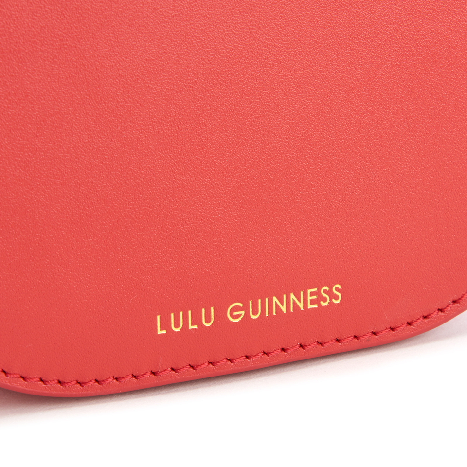 Lulu Guinness Women's Small Smooth Leather Amy Cross Body Bag - Coral