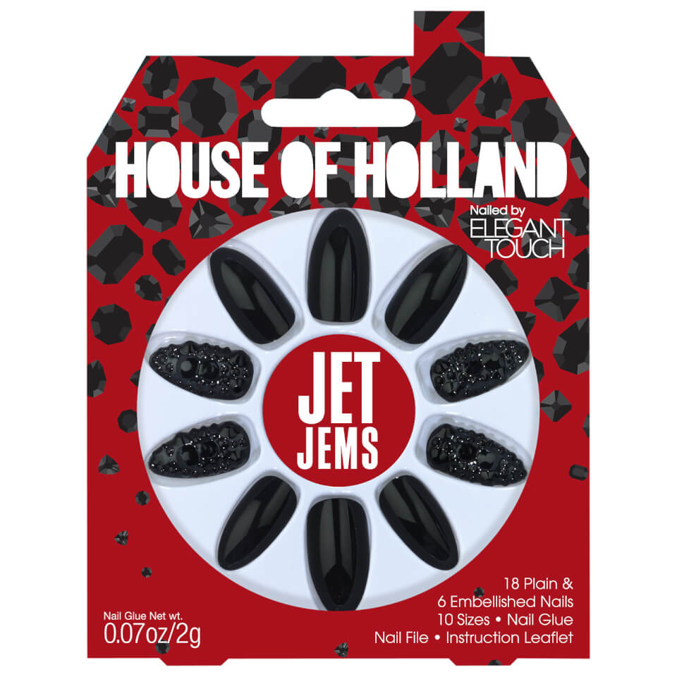 Elegant Touch House of Holland Party Nails - Jet Jems