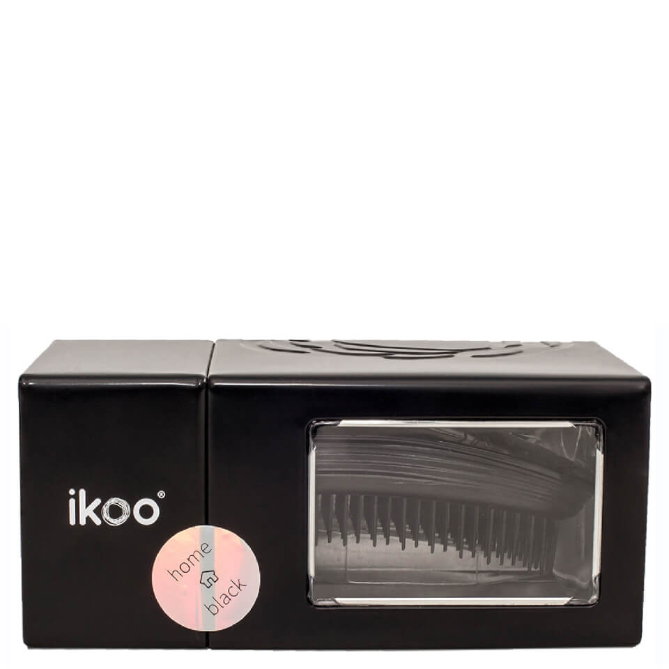 ikoo Home Detangling Hair Brush - Black Classic