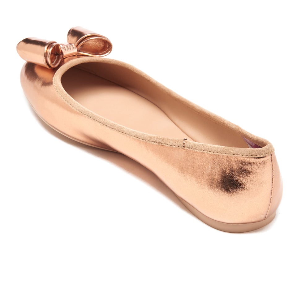rose gold ballerina flats