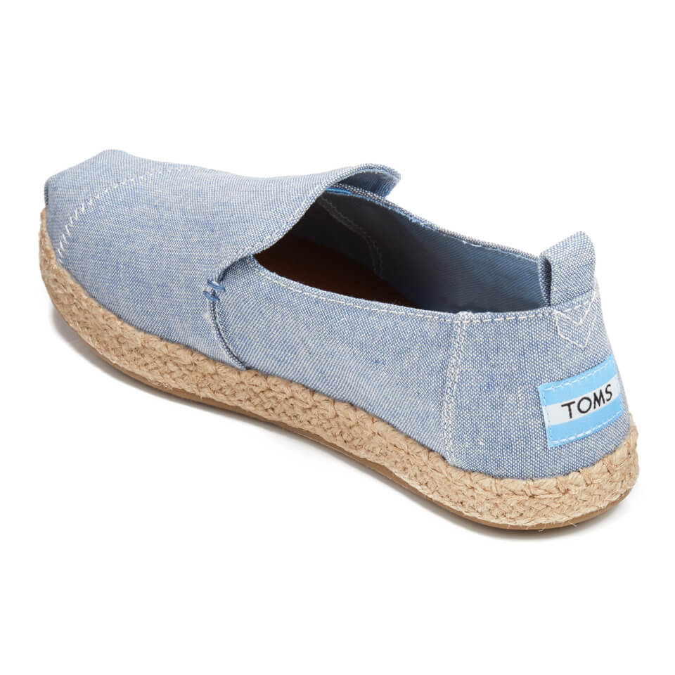 TOMS Women's Deconstructed Alpargata Chambray Espadrilles - Blue