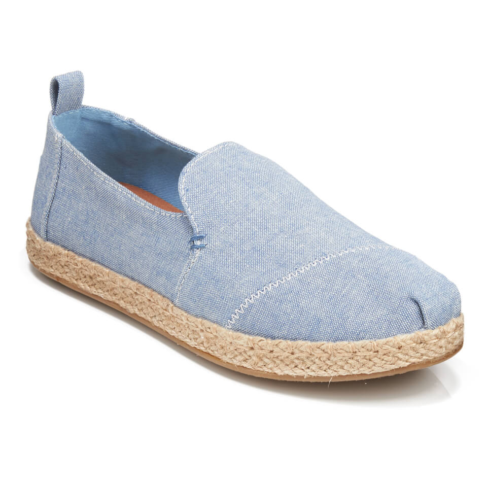 TOMS Women's Deconstructed Alpargata Chambray Espadrilles - Blue