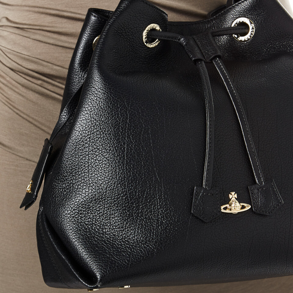 Vivienne Westwood Women's Balmoral Grain Leather Bucket Bag - Black