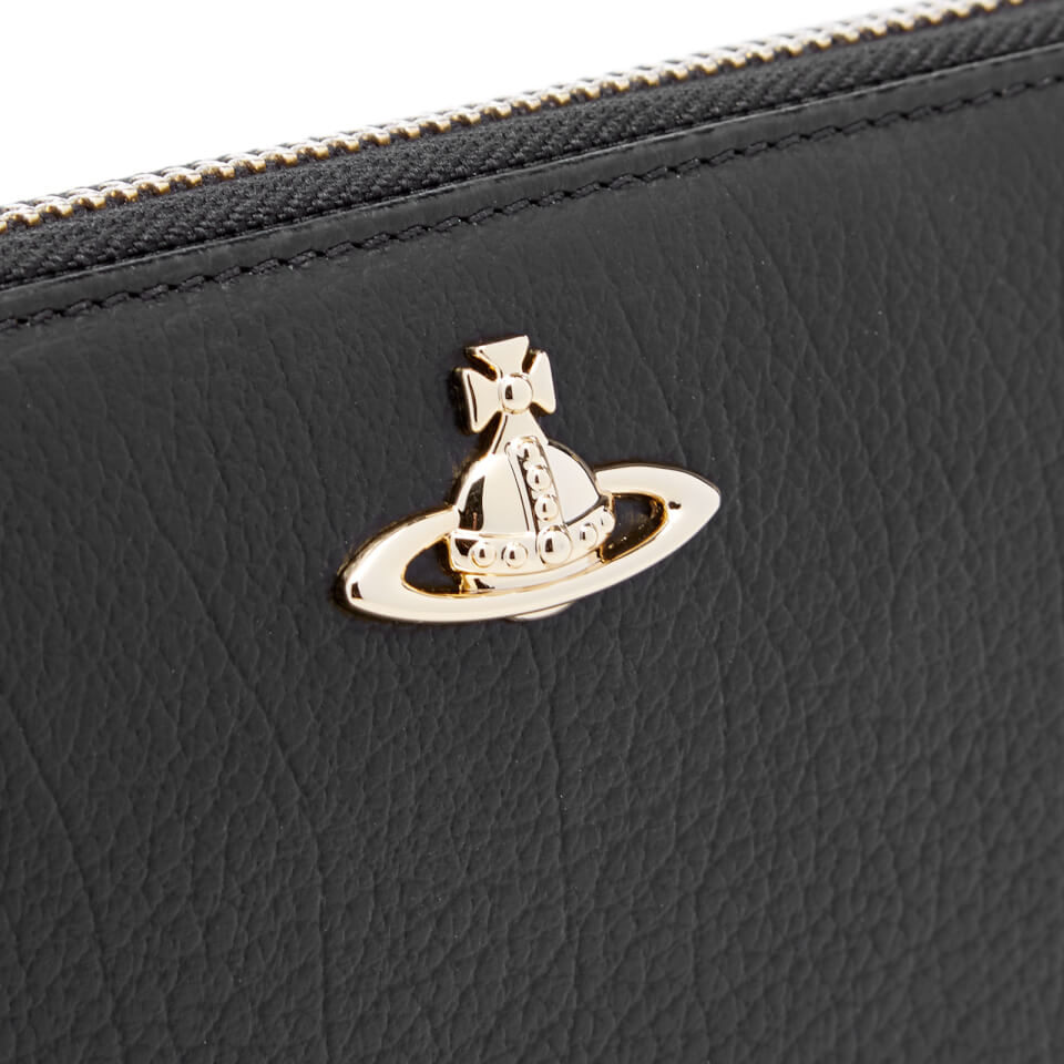 Vivienne Westwood Women's Balmoral Grain Leather Zip Around Wallet - Black