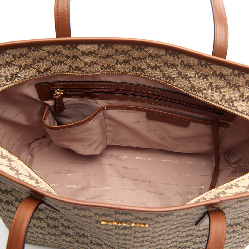 MICHAEL MICHAEL KORS Women's Emry Large Top Zip Tote Bag - Natural/Luggage
