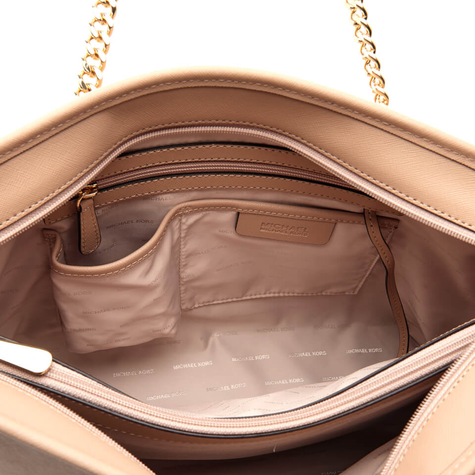 MICHAEL MICHAEL KORS Women's Jet Set Travel Chain Top Zip Tote Bag - Oyster
