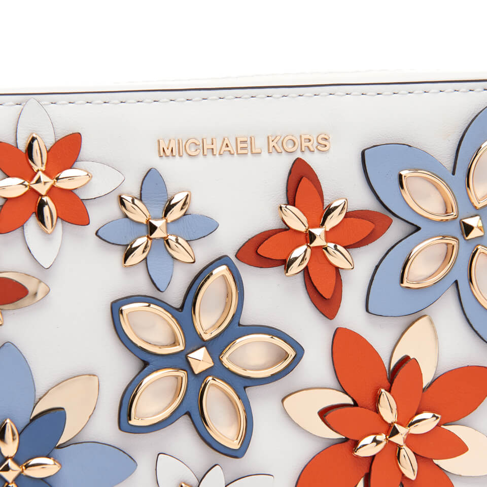 MICHAEL MICHAEL KORS Women's Flowers Pouches Mid Camera Bag - Optic White Multi