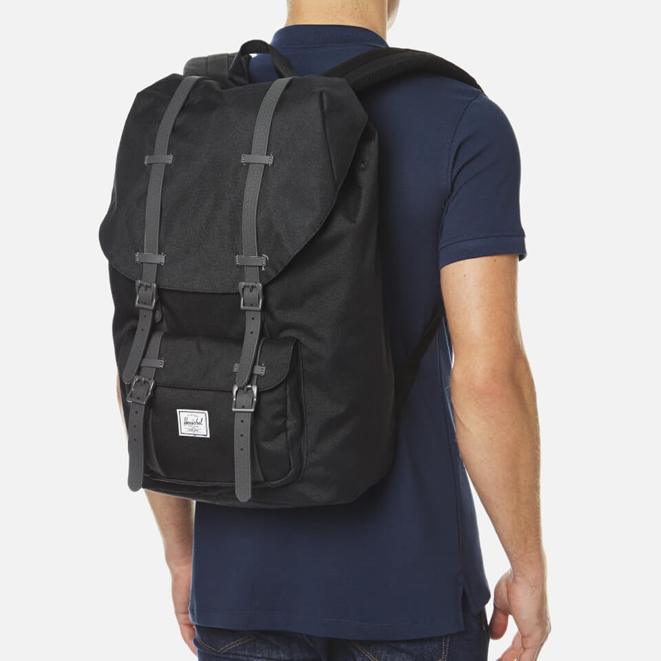 Herschel Supply Co. Little America Backpack - Black/Charcoal Debossed Rubber