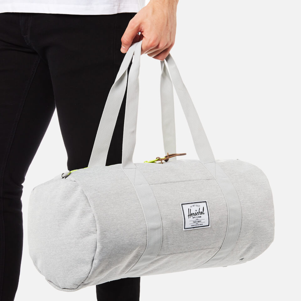 Herschel Supply Co. Sutton Mid-Volume Duffle Bag - Light Grey Crosshatch/Acid Lime Zip